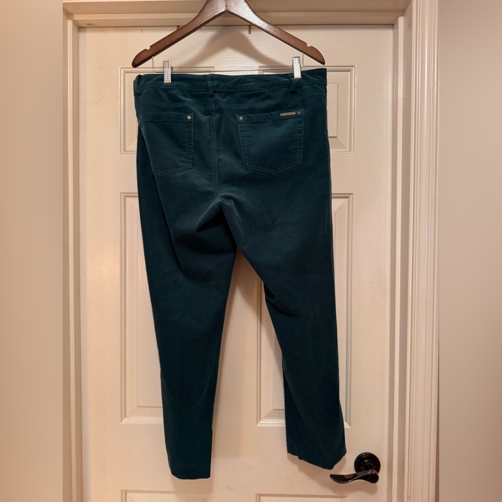 Michael Kors Dark Teal Corduroy Trousers size 12 - Picture 3 of 11